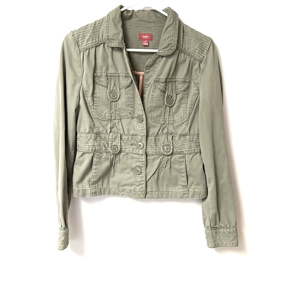 Women's Light grayish Olive Green Military style Jacket, Sz S